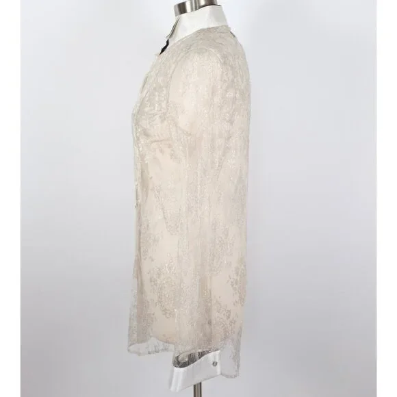 If Six Was Nine Maniac Corp Japan shirt blouse 3 ivory lace tuxedo skull buttons